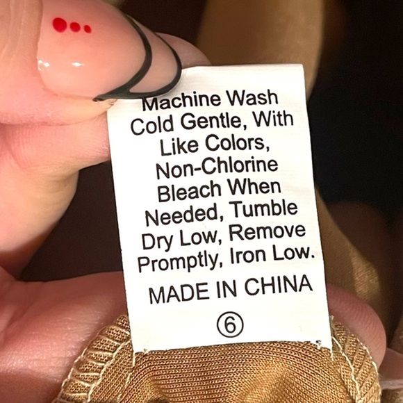 Tan Faux Suede Jumper Dress | Overall | Size Large Women’s - Picture 11 of 12